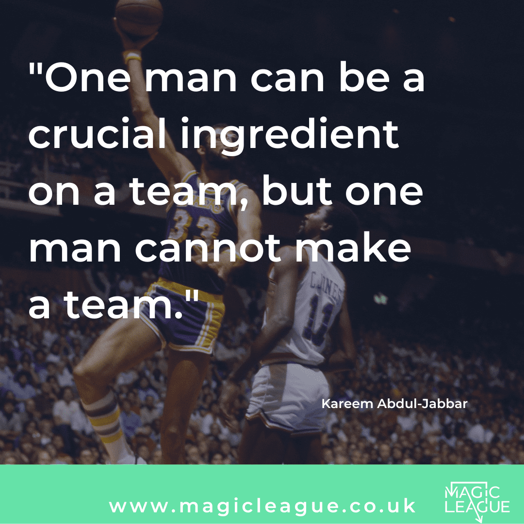 Team guts always beats individual greatness.
